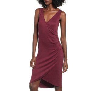 Leith Faux Wrap Stretchy Sleeveless V Neck Dress Size S